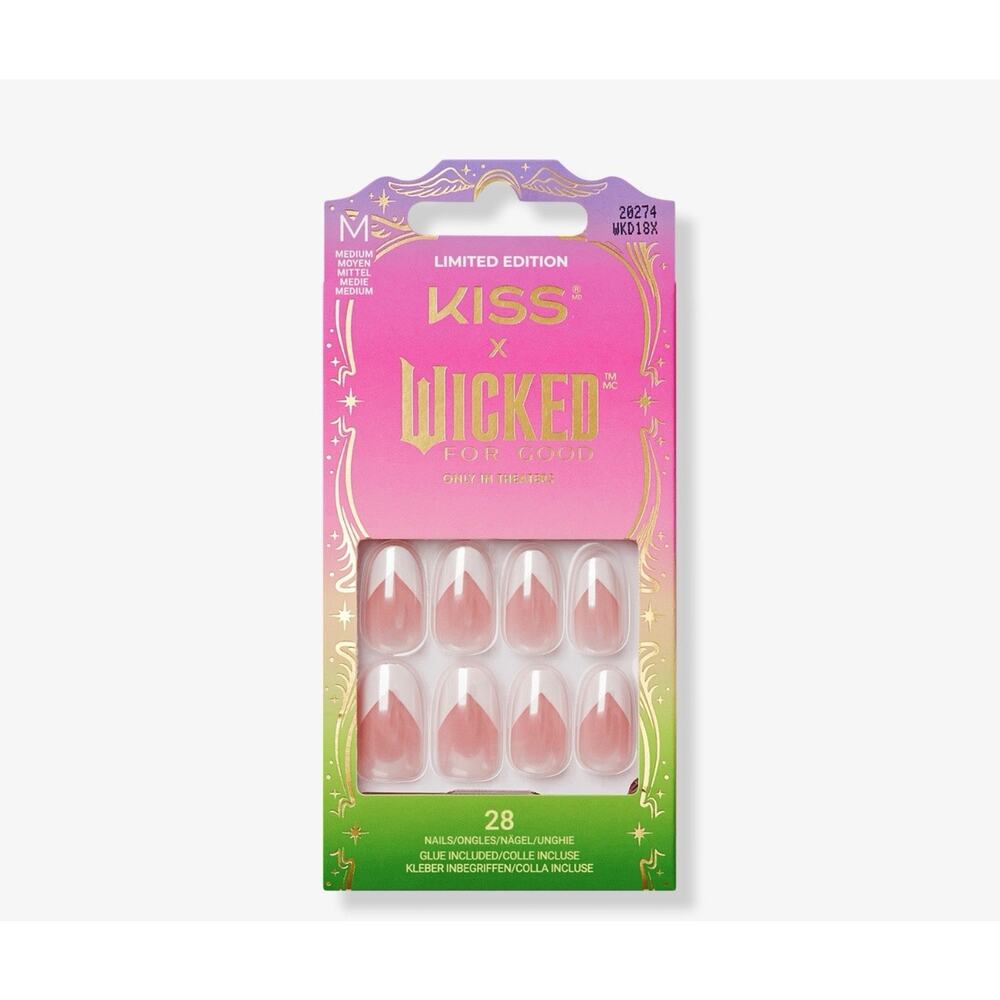 Kiss X Wicked For Good Press On Nails- Color: Good News Glinda